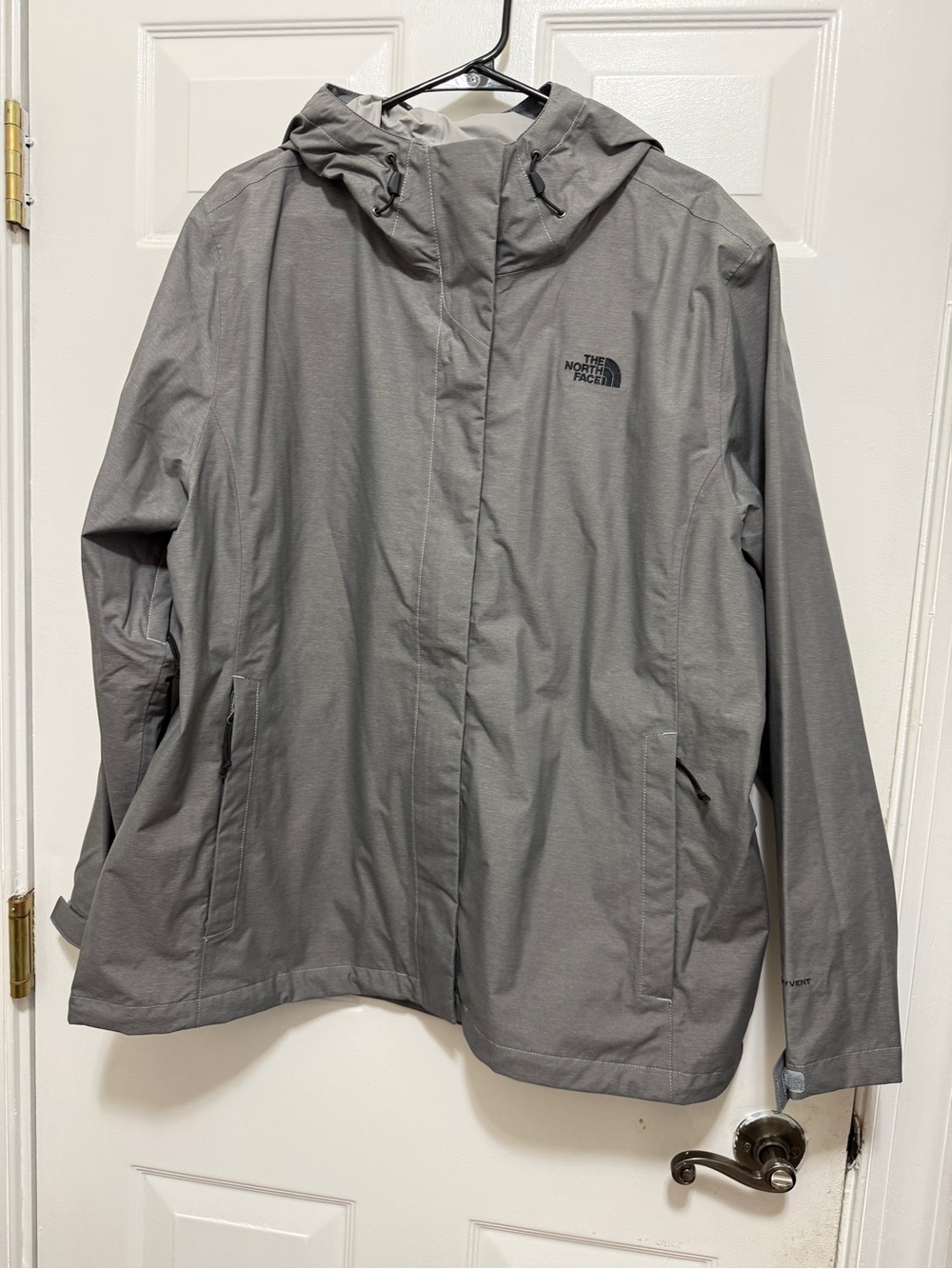 The North Face Gray Hooded Women's Trench Coat